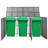 Garbage Can Storage Trash Can Enclosure Wheelie Bin Shed Poly Rattan-50301924