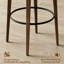 Chaise d'appoint sans dossier en noyer (ensemble de 2)-133570756