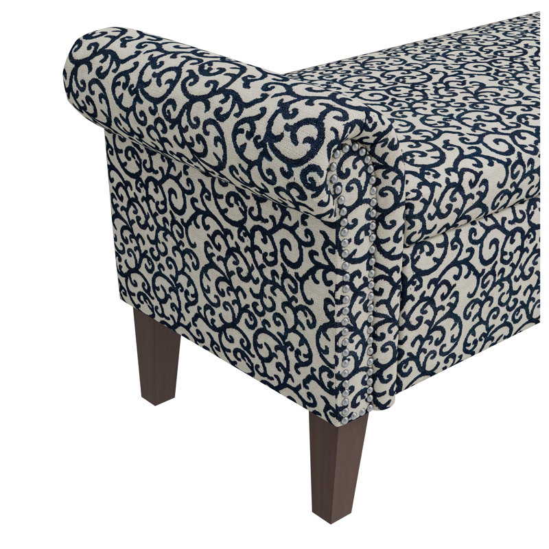 Banc de rangement avec accoudoirs roulés Wallen