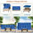 4 Pieces Uv-proof Resin Wicker Patio Sofa Set Included A 4-seat Sofa, 2 Ottomans, A Lifting Table, Retractable Canopy, Cushions And Adjustable Backrest-926119314