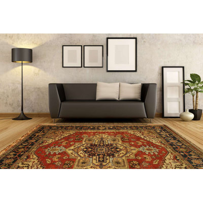 Oriental Hand Knotted Wool Red Area Rug