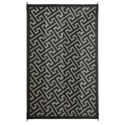 Tapis extérieur / intérieur beige / noir