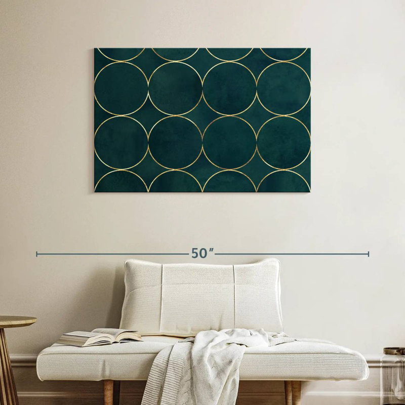 Kerner Abstract Gold Rings, 26'' H x 39'' W