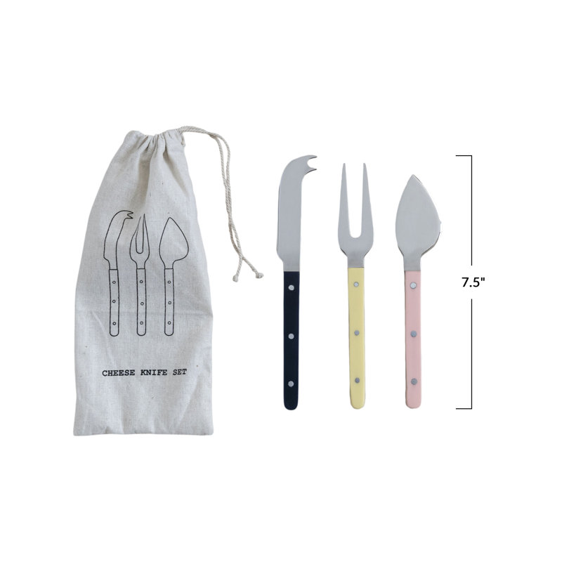 Artisan Stainless Steel Resin Cheese Knife Set