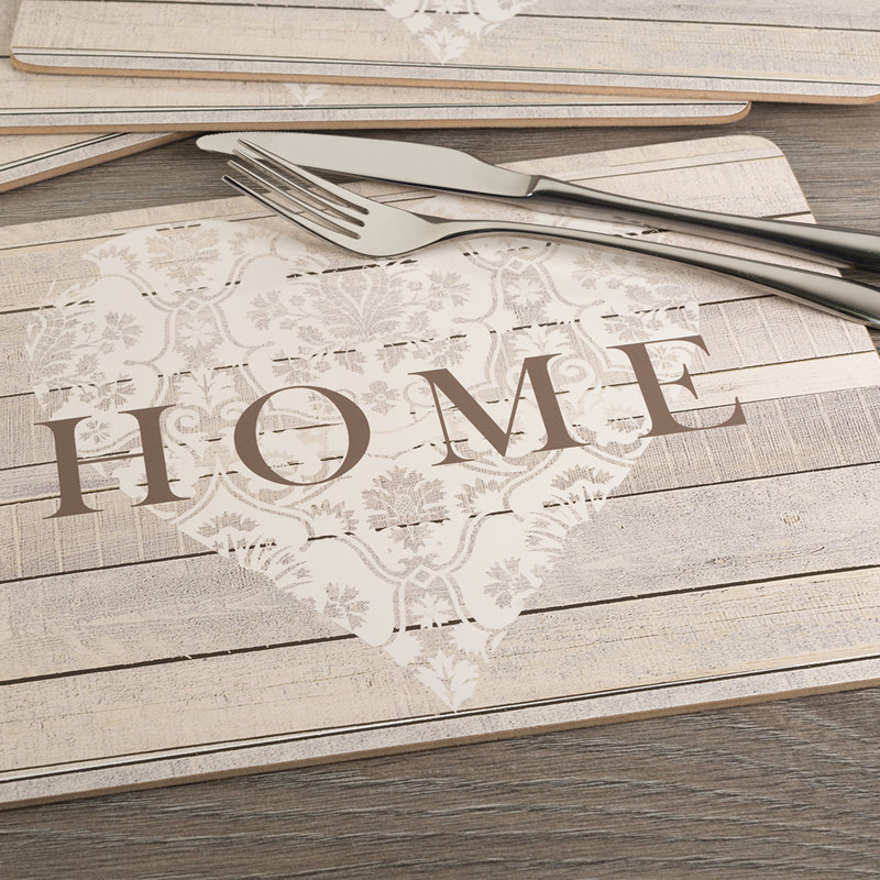 Everyday Home Lacquered With Cork Backing No Pattern Rectangle Placemat