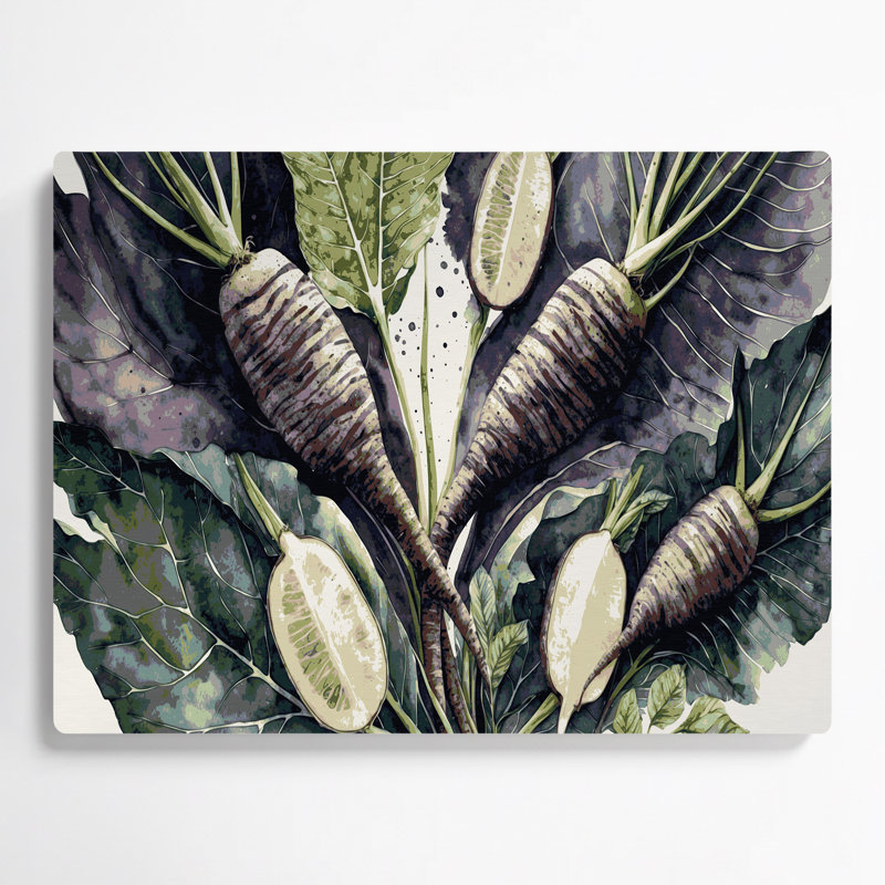 Art mural en métal légumes racines de taro