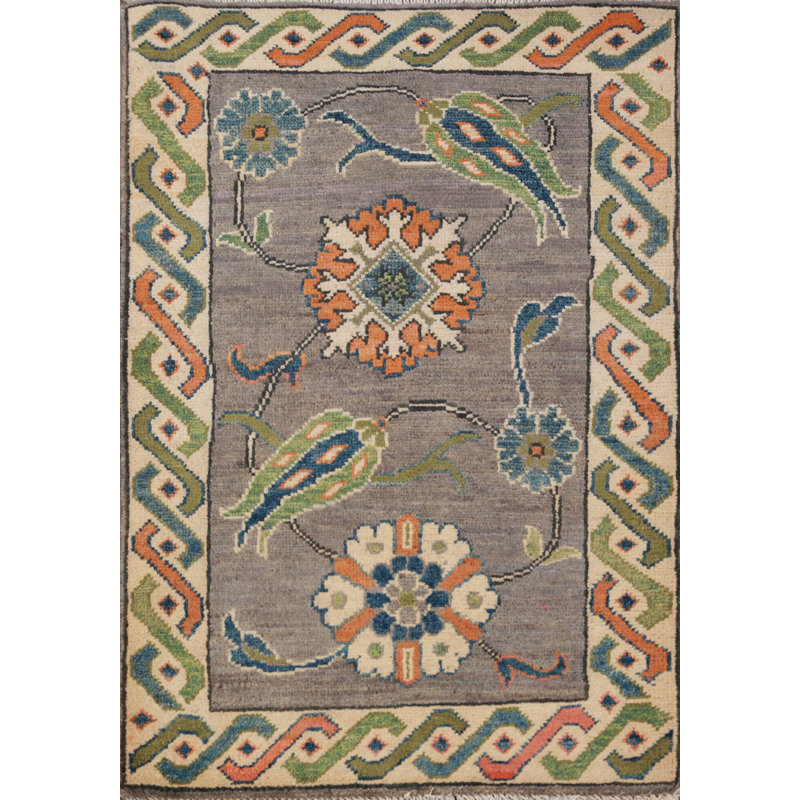 Tapis décoratif gris Kazak
