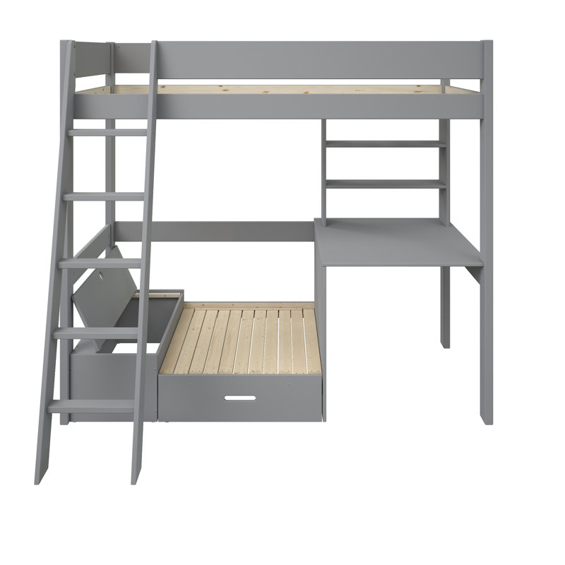 Single (3') High Sleepers Bed Frame, Grey/Black