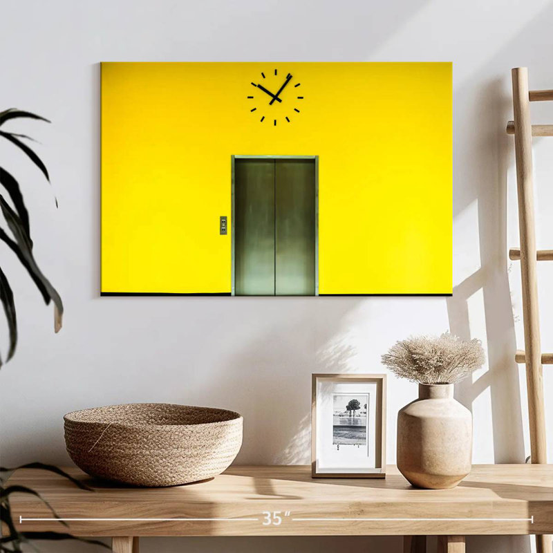 Yellow Elevator, 16" H x 24" W