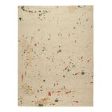 Rug & Kilim’S Modern Distressed Art Rug In White With Colorful Abstract Patterns
