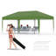 Tente d'auvent 10 x 20 pi, abri commercial à installation unique pour événements, fêtes, camping, vert-125310126