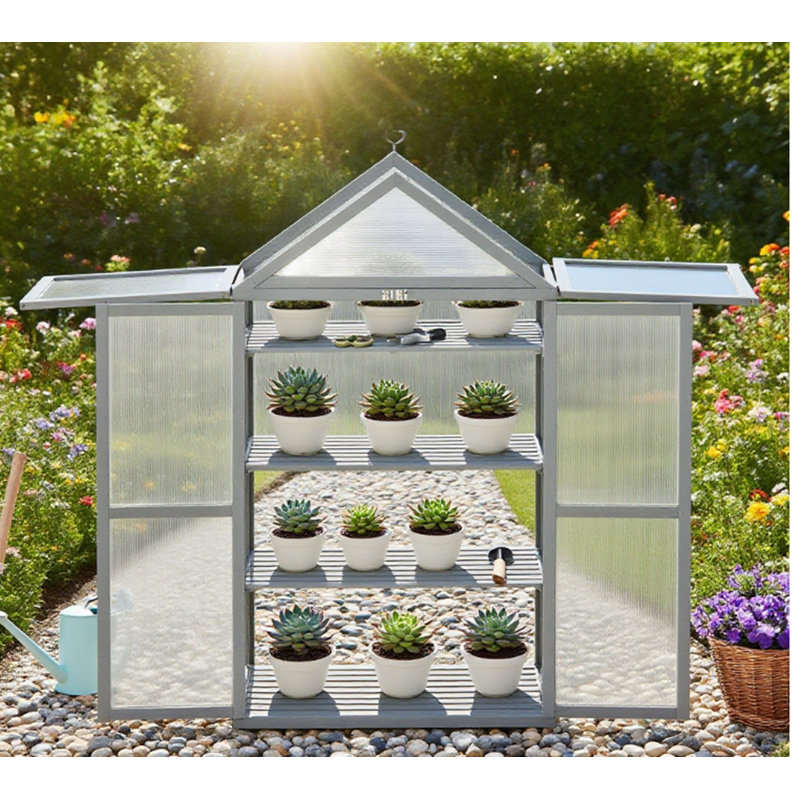 Jardinière en bois Garden, Gris