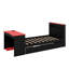 Lit convertible moderne avec lit gigogne auxiliaire, bureau ergonomique, lumière décorative à DEL et Interfaces USB intégrées-1855669293