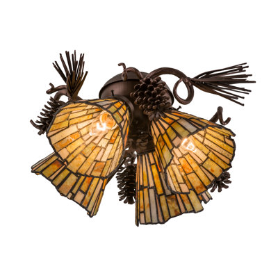 Rustic Lodge 18'' 4 - Light Branched Ceiling Fan Light Kit