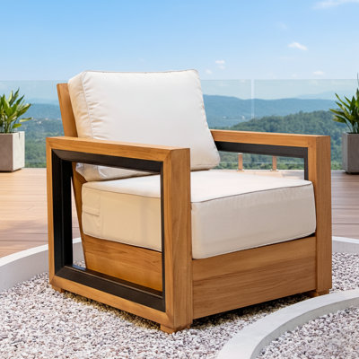 Comstock Teak Patio Chair With Cushions