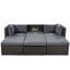Lit de jour d'extérieur rectangulaire pour patio avec auvent rétractable-545063672