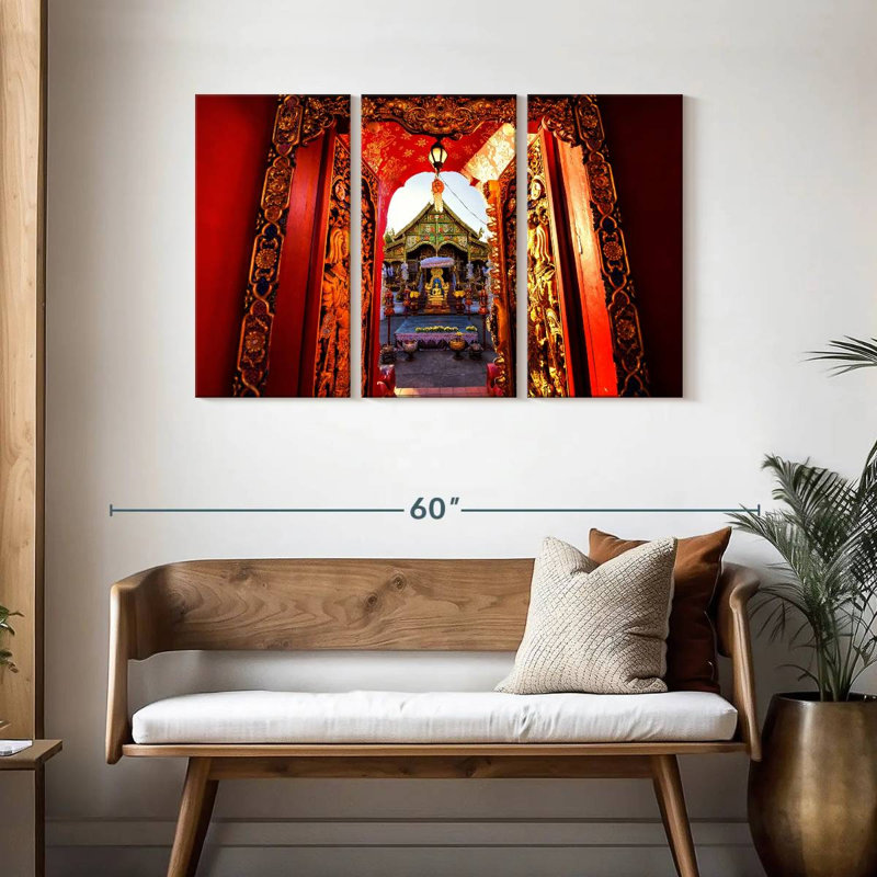 Porte Adella Wat Ming Muang, H 28 po x l 45 po