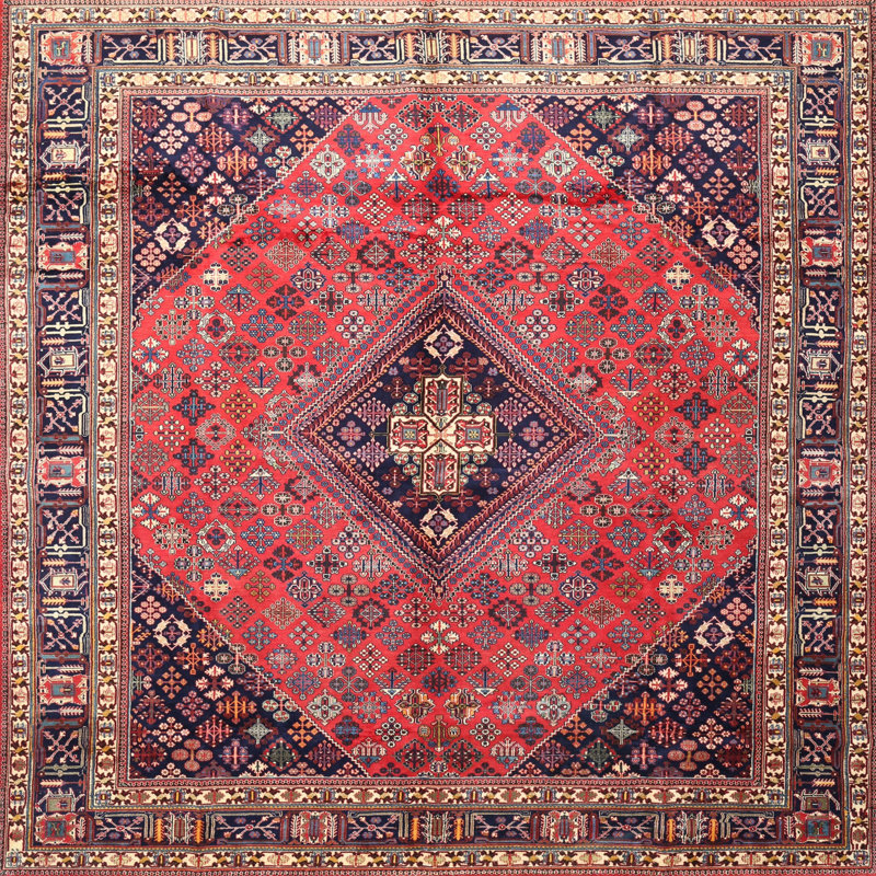 Oriental Indoor Rug, Square 4'