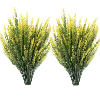 24 paquets de lavande artificielle, fausses fleurs, plantes artificielles en plastique pour la maison, mariage, jardin, patio, fenêtre, boîte, bureau, table, centres de table, intérieur, extérieur