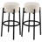  Leonard Upholstered Backless Bar Stool White (Set of 2)