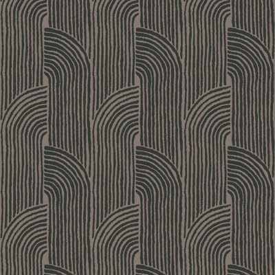 Woven Arcs - Cocoa Brown Wallpaper