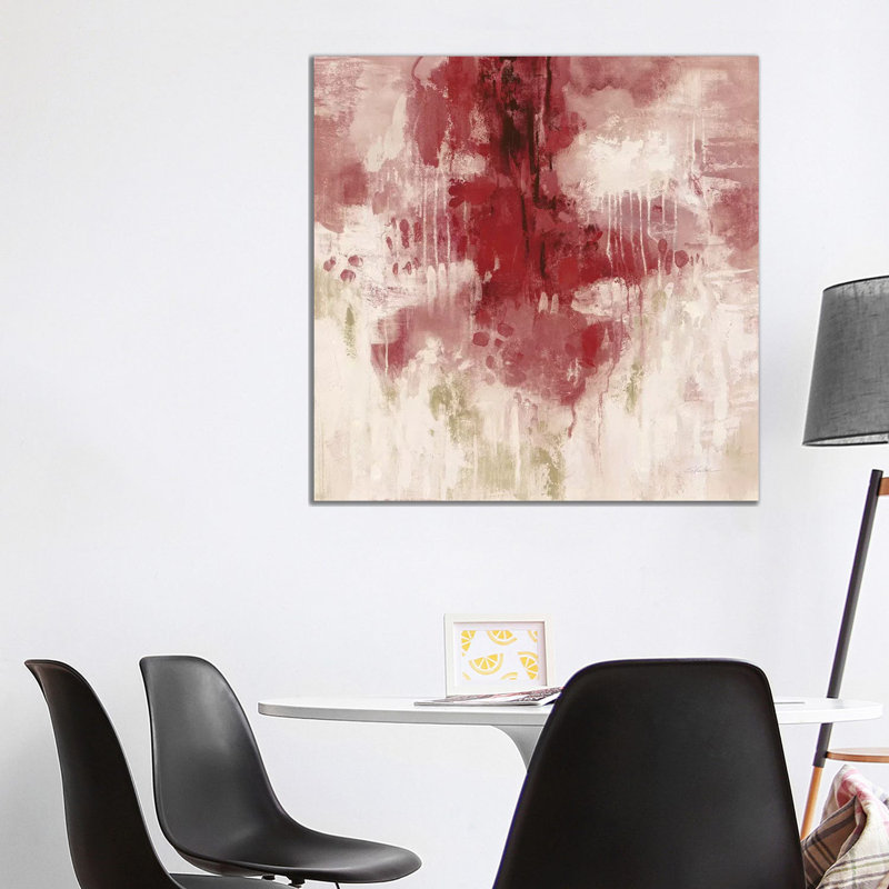 " Red Rain " by Silvia Vassileva, Wrapped Canvas, No Mat, 37" H x 37" W x 1.5" D