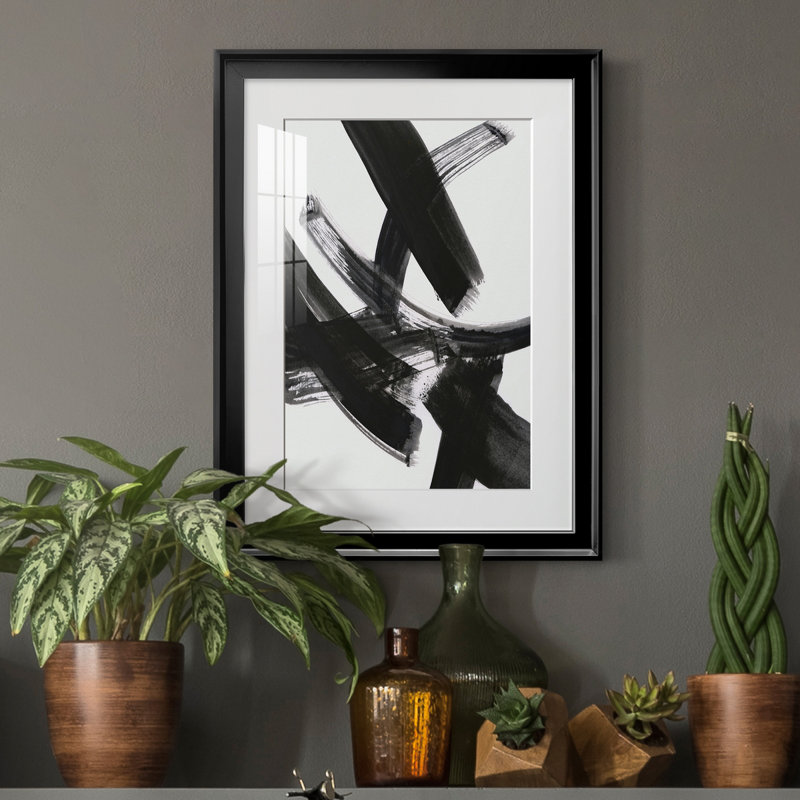 Black Magic I - peinture encadrée, Noir, H 18,5 po x l 24,5 po x P 1,5 po