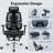 Michaelena Ergonomic Dual Backrest Office Chair With Footrest， Adjustable Seat Depth And Adaptive Lumbar Support-742670919