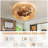 Caged Ceiling Fans With Lights Remote Control For Bedroom, Kitchen, Dining Room