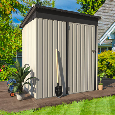 5 ft. W x 3 ft. D Metal Lean-To Storage Shed