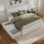  Lit plateforme en bois massif Nantucket avec pied et gigogne assortis-96140372-120233682