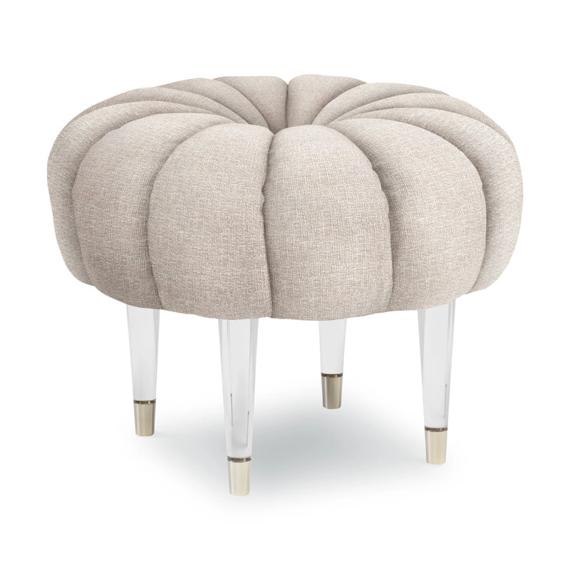 Oops A Daisy Upholstered Ottoman, Elise Linen