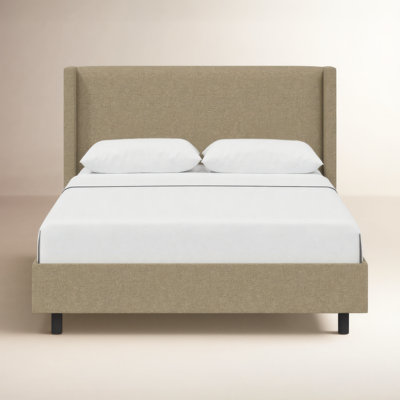 Hanson Upholstered Wingback Platform Bed