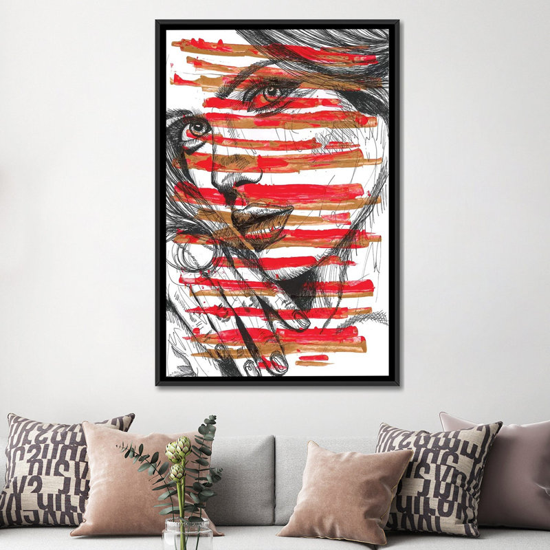«See You in The Grass», reproduction sur toile, H 26 po x l 18 po x P 1,5 po, Toile avec cadre noir, Pas de tapis