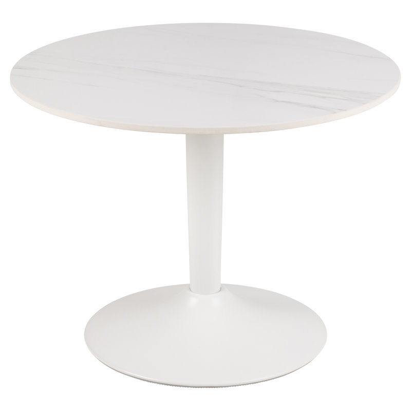 Oyalowo Trumpet Coffee Table, White, 45cm H x 60cm W x 60cm D