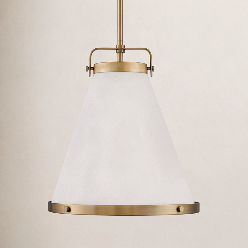 Coco 1 - Light Pendant, Lacquered Brass, 17.75" H x 16" W x 16" D