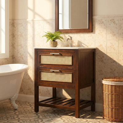 Meuble-lavabo de 24 po avec lavabo rétro