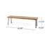 Élégant banc en bois industriel avec une structure stable de style industriel