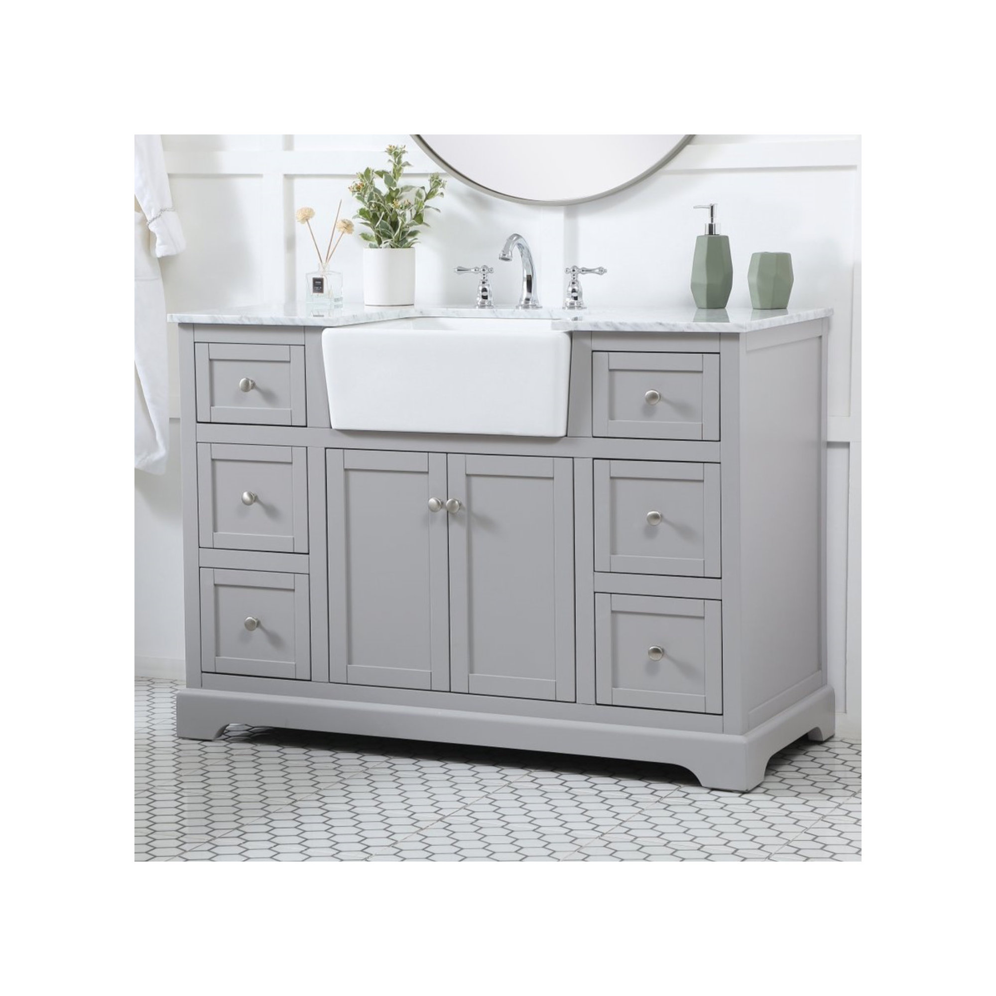 Pardue 48'' Single Bathroom Vanity, Gray