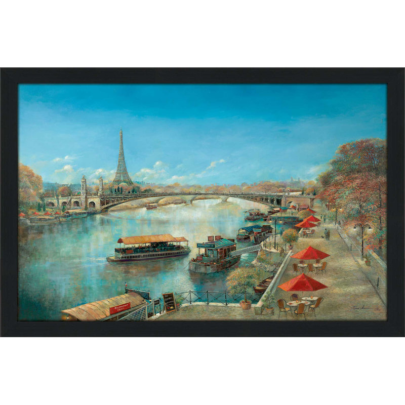 River Tranquility par Ruane Manning - reproduction de cadre photo, H 27,5 po x l 39,5 po x P 0,75 po