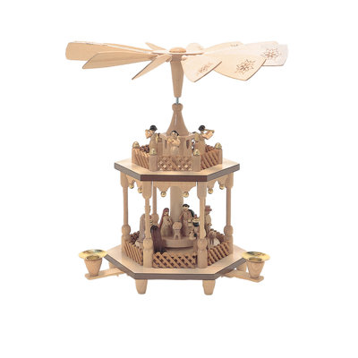 12.5'' H Wood Tabletop Candelabra