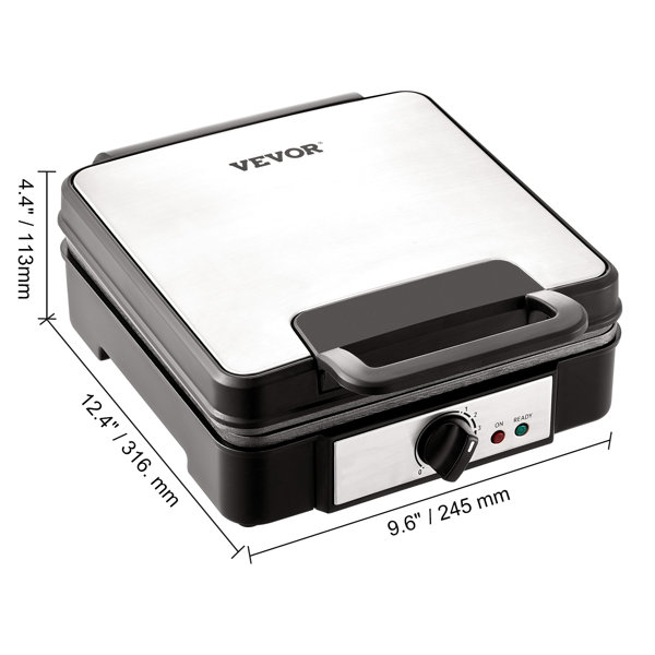 VEVOR Mini Pie Maker - Stainless Steel, Non-Stick Plate, 1700W, Power  Indicator Light