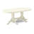 7 Piece Dining Room Furniture Set Consists of an Oval Wooden Table with Butterfly Leaf and 6 Kitchen Dining Chairs, Linen White-1291855485