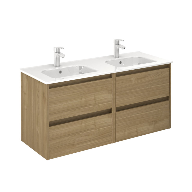 Ensemble de meuble-lavabo double mural 48 "Unit