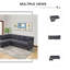Ensemble de salon 2 pièces gris foncé-605722866