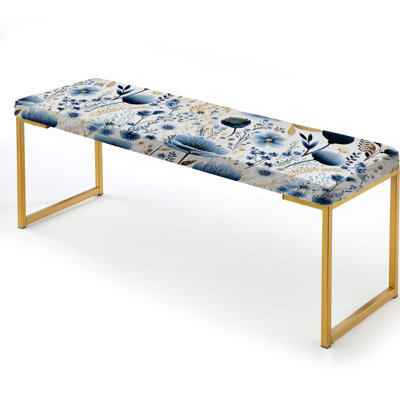 Banc rembourré or