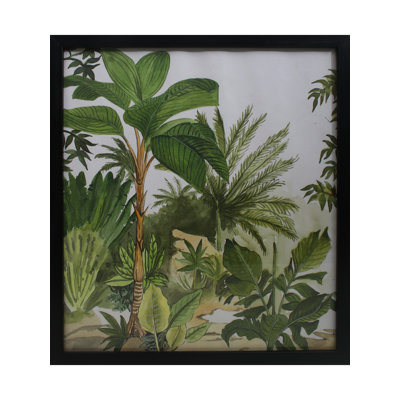 Jungle tropicale | Technique mixte sur cartouche | Par Deepa Kushwaha | Avec cadre