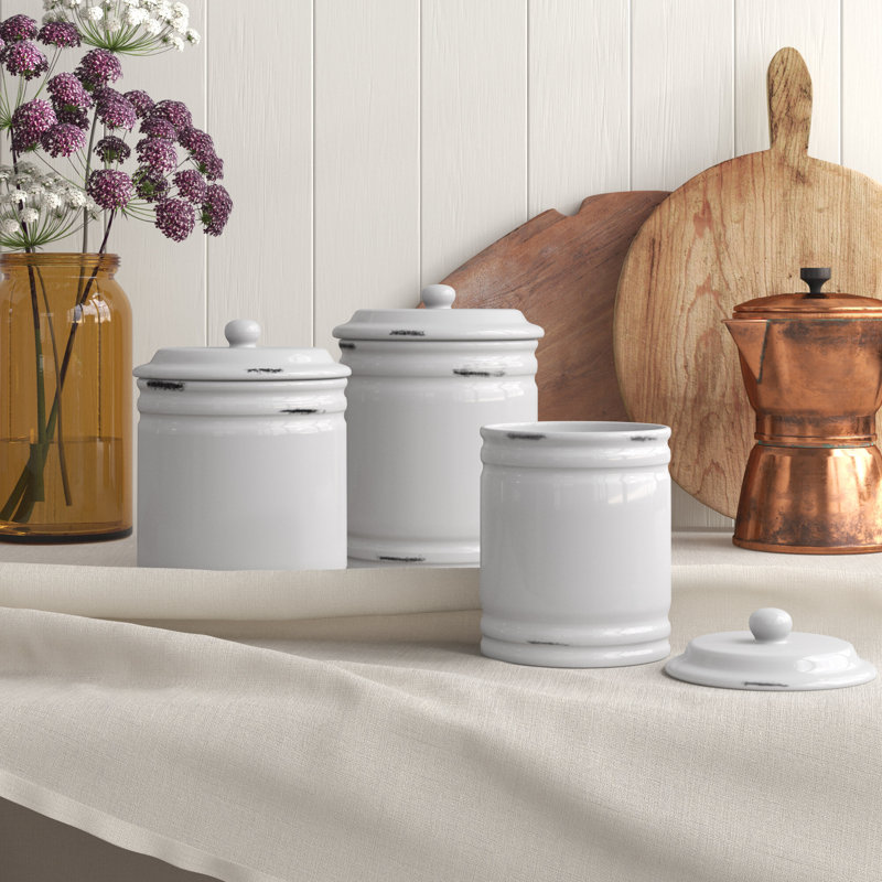 Ceramic / Porcelain Canister - Set of 3