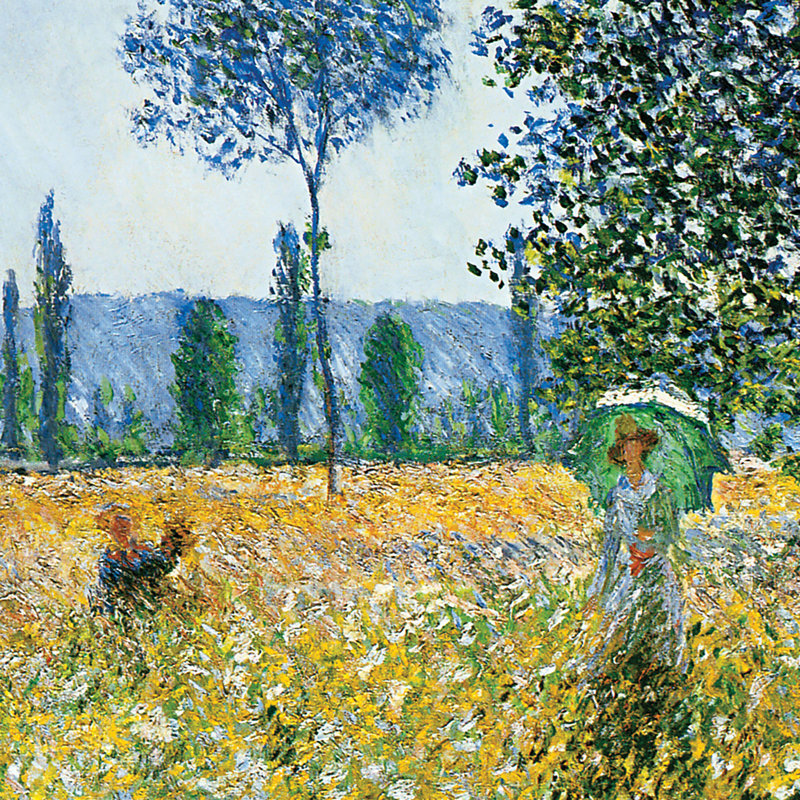 " Sunlight Effect Under The Poplars, 1887 " by Claude Monet, 15.75" H x 17.25" W x 1.875" D