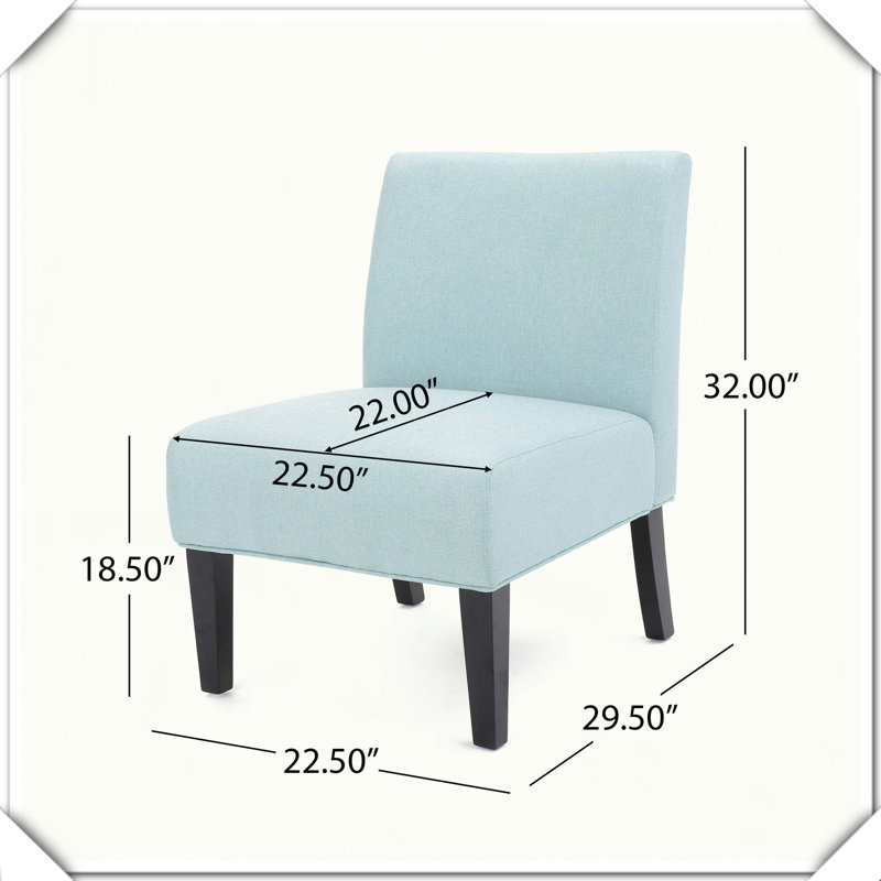 Chaise d'appoint moderne et confortable, Bleu clair